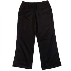 Women's/Unisex Black Wide Leg Cargo Pants - Size Medium